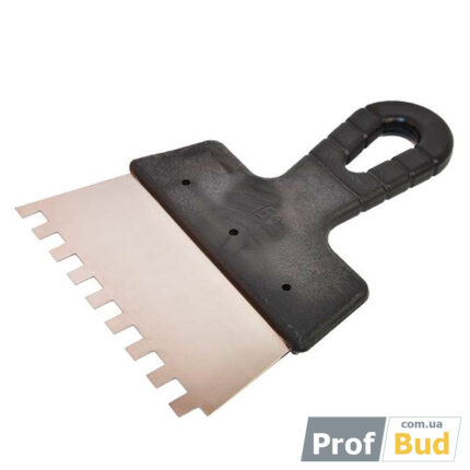 Шпатель нержавіюча 200мм зубчастий 8х8мм 05-444