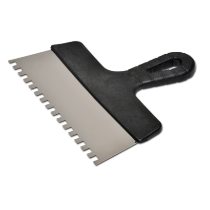 Шпатель нержавіюча 250мм зубчастий 8х8мм 05-447