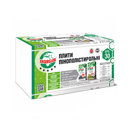 Пінопласт Anserglob /1x1м/50мм EPS-30 (уп.12)