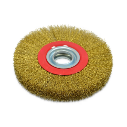 Щітка крацювання стовщена дискова, латунна, 150х32мм Spitce | 18-074