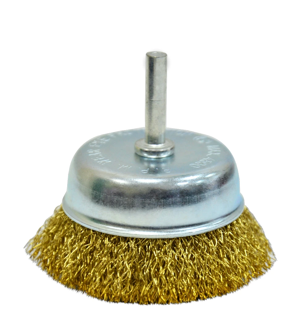 18-083 Щітка крацівка "Чашка", латунна зі шпилькою, 50мм Spitce | 18-082 - Зображення 1