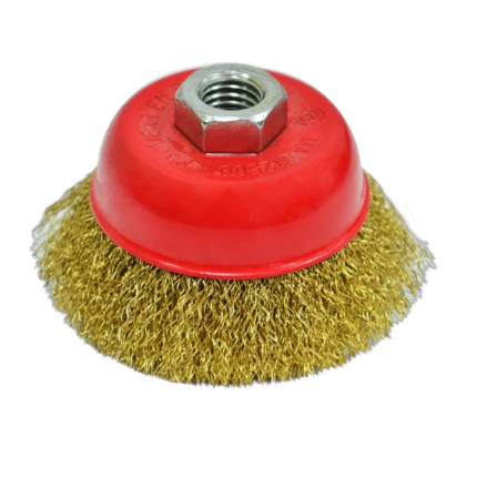 Щітка крацювання "Чашка", латунна, 100мм Spitce | 18-092