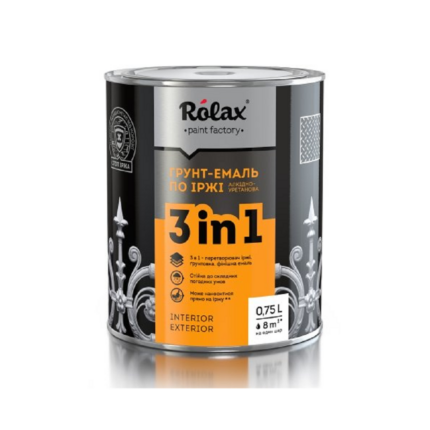 Грунт-емаль по іржі (3в1) 2л сірий