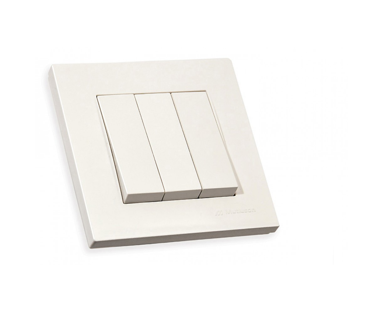 470002 Вимикач 3кл, 10А, RITA, Mutlusan, 47-00-02 - Зображення 1