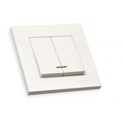 Вимикач 2кл, 10А, зі світловим індикатором, RITA, Mutlusan, 47-00-06