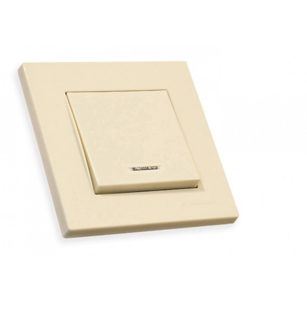 Вимикач 1кл, 10А, зі світловим індикатором, RITA, Mutlusan, крем 47-02-05