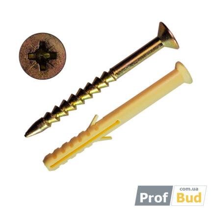 Дюбель SMT-P6*60 ПОТАЙ забивний д/швидк.монтаж поліпропіл.бортик грибовидн. (уп-100шт)