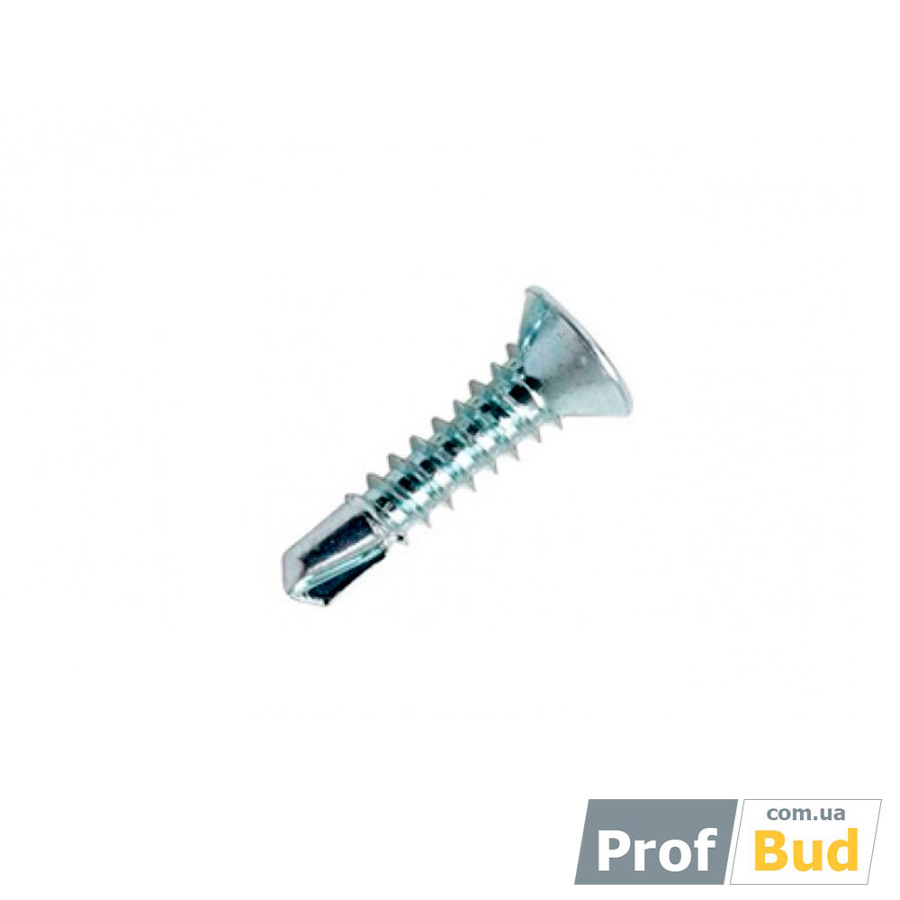 9t1110111 Саморіз по металу з потайною головкою та свердлом цинк 4,8х16 - Зображення 1