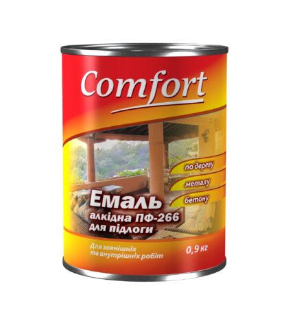 Емаль для підлоги Comfort ПФ-266 жовто-коричнева, 2.8 кг
