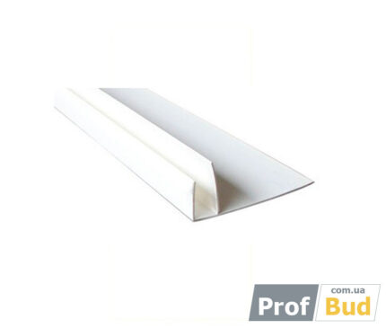 Профіль ПВХ F-подібний білий 0,08*6м