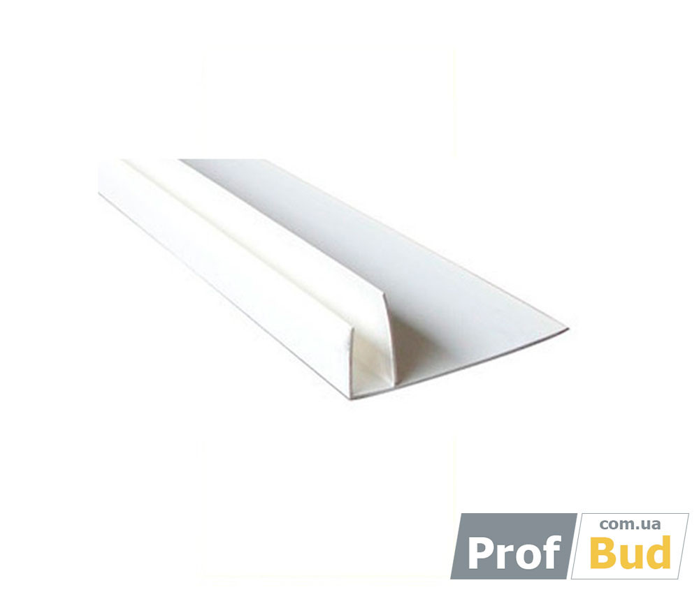 fobraznyiy1 Профіль ПВХ F-подібний білий 0,08*6м - Зображення 1