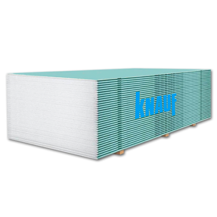 Гіпсокартон стінова волога Knauf, 2500х1200х12.5 мм